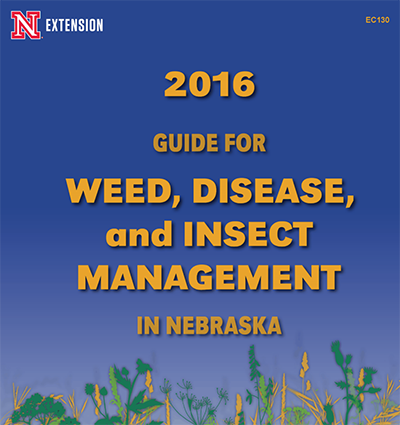 覆盖2016年内布拉斯加州杂草，疾病和昆虫管理EC130指南