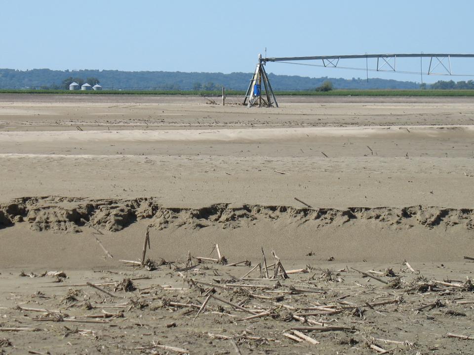 用沙子盖的东部内布拉斯加州领域在2011年。（照片由Lee Valley，Inc。提供）