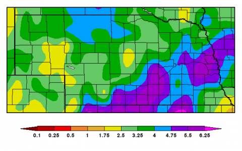 Nebraska precipitation map