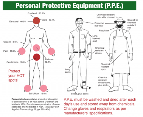 身体接触点和个人防护设备